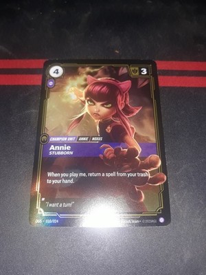 Annie Stubborn Riftbound Spiritforged Nexus Night Promo OGS 010/024 Foil English