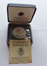 1976 Seychelles 10 Rupees Silver Proof Cased With COA Mint Sealed