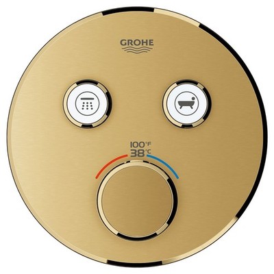 Grohe 29 137 Grohtherm Dual Function Thermostatic Valve Trim Only - Brushed Cool