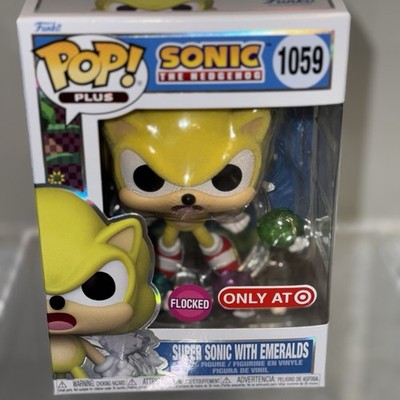 Funko Pop #1059 Super Sonic With Emeralds (Target Exclusive Flocked) 