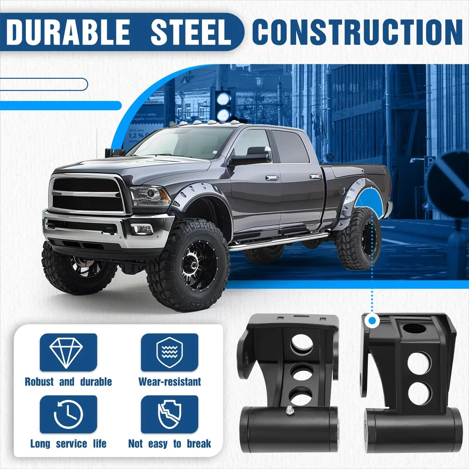 Kit de grilletes reductores de caída de 2 pulgadas para Dodge Ram 1500 Mega Cab 2500 3500 03-13 Foto 3 de 4