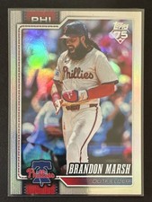 Topps 2026 Series 1 Brandon Marsh Rainbow Foil #335 Phillies MLB Baseball