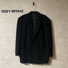 ISSEY MIYAKE 80s Brush Tag Vintage Men's Jacket S with Shoulder Pads EL AGA