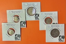 Silver Coin Lot ✦ 5 Vintage Foreign Coins ✦ Canada, Austria, Netherlands, UK