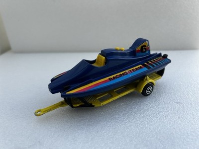 Majorette Super Movers 3050 Racing Team Speed Boat Boot Abhänger Trailer ca 1:34