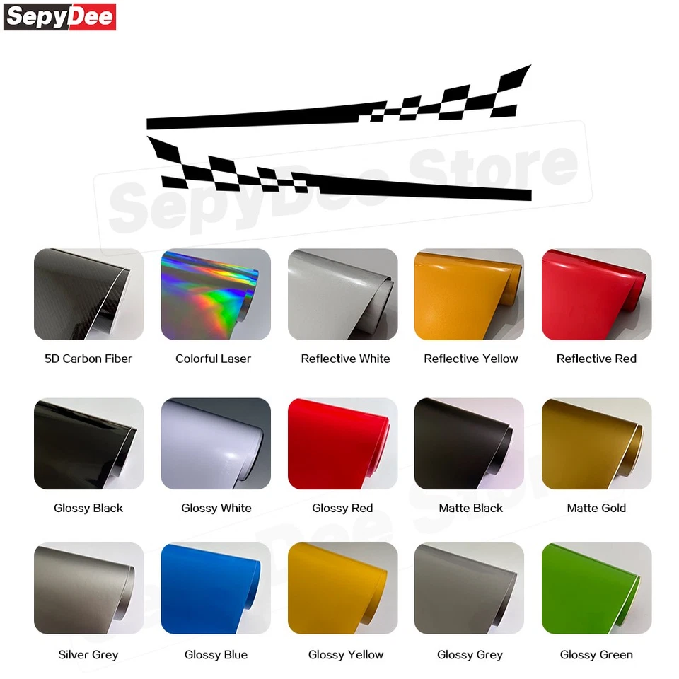 Calcomanía de vinilo con gráficos a cuadros SUBARU BRZ Coupe TS para rayas laterales de auto Foto 2 de 4