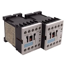 Lot of 2 Siemens 3RT1016-1BB41 Contactor, 3P+NO Aux, 4kW @ 400VAC 9A, 24VDC Coil