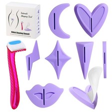 Pubic Hair Stencils Women Bikini Privates Shaving Stencil for Purple
