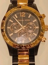 Michael Kors Cronografo Uomo Acciaio Nero Oro