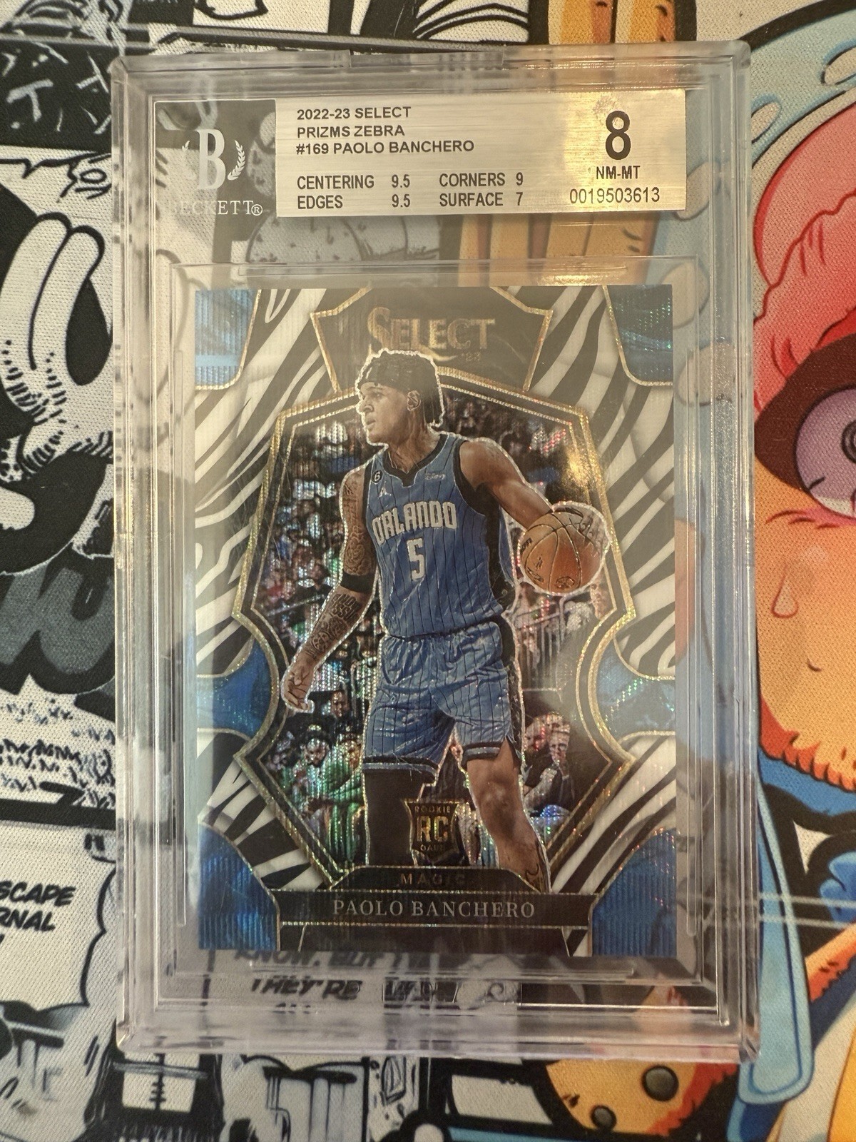 2022-23 Panini Select - Premier Level Paolo Banchero #169 Zebra Prizm (RC)