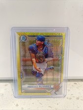 2021 Bowman Chrome Mojo Refractor Francisco Alvarez Yellow /75