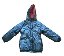 Timberland Youth Girls Size XL Green w/Pink Puffer Hooded Coat Zip Snap