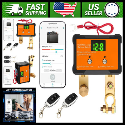 12V 24V Battery Disconnect Switch with App Control and Voltage Display