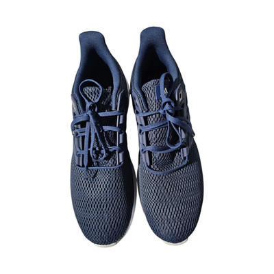 adidas Blue Solid Mesh Lace Up Low Top Rubber Sole Athletic Sneakers Men