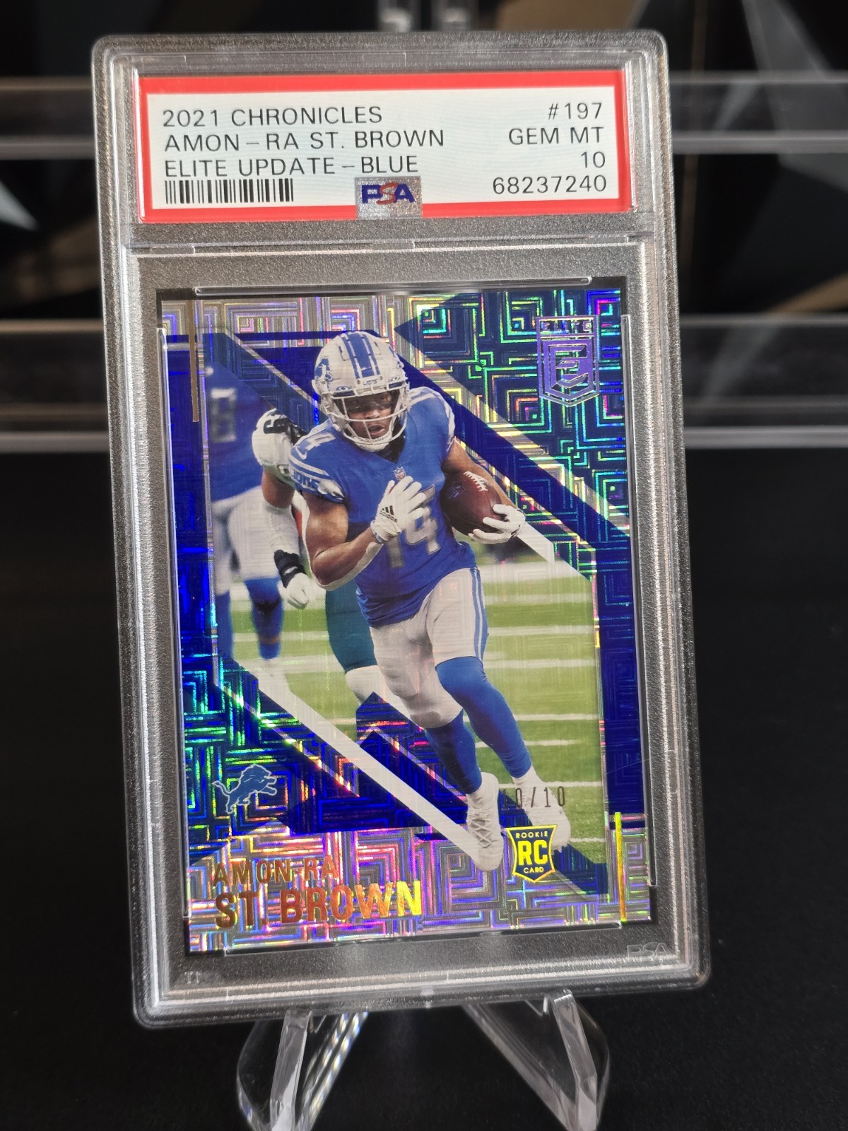 Amon-Ra St. Brown Panini Chronicles Elite Update #197 Blue