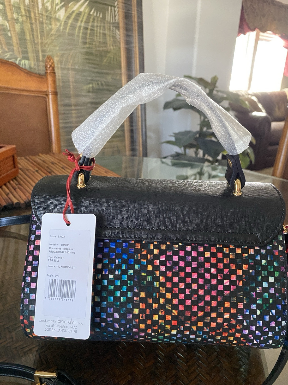 Braccialini Multicolor Small Satchel Crossbody Bag NWT — image 7
