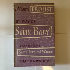 "By Way of Sainte-Beuve," by Marcel Proust - Impressive First UK Edition