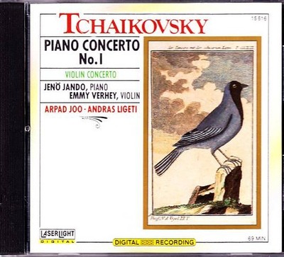 TCHAIKOVSKY PIANO CONCERTO NO.1, VIOLIN CONCERTO CD Jeno Jando, Emmy Verhey