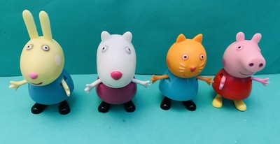 Peppa Pig Figuren Konvolut Peppa Pig, Candy Cat, Suzy Sheep, Rebecca Rabbit B5