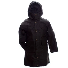 Wyoming Traders Unisex Ranch Waterproof Oxford Hooded Rain Slicker - BLACK