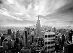 Details About Giant Wall Mural Photo Wallpaper New York City Skyline Black White Bedroom Decor