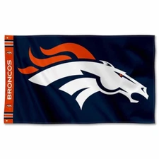 Denver Broncos Football 3x5 ft Team & Name Logo Flag - NFL Gift Banner