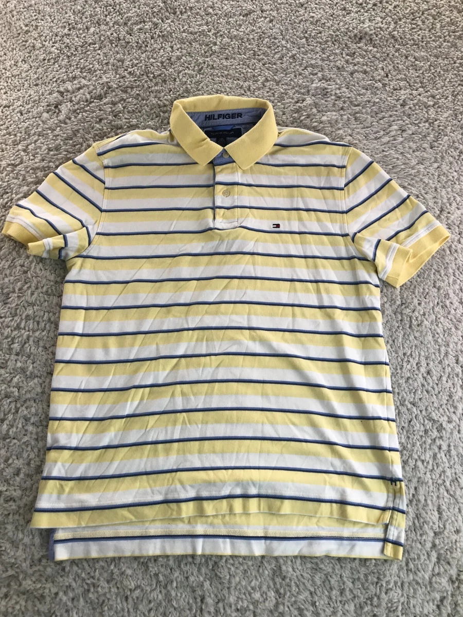 tommy hilfiger yellow polo shirt