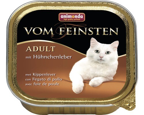 Animonda Vom Feinsten Adult Mit HüHnchenleber 32X 100 G Katzenfutter Nassfutter-image