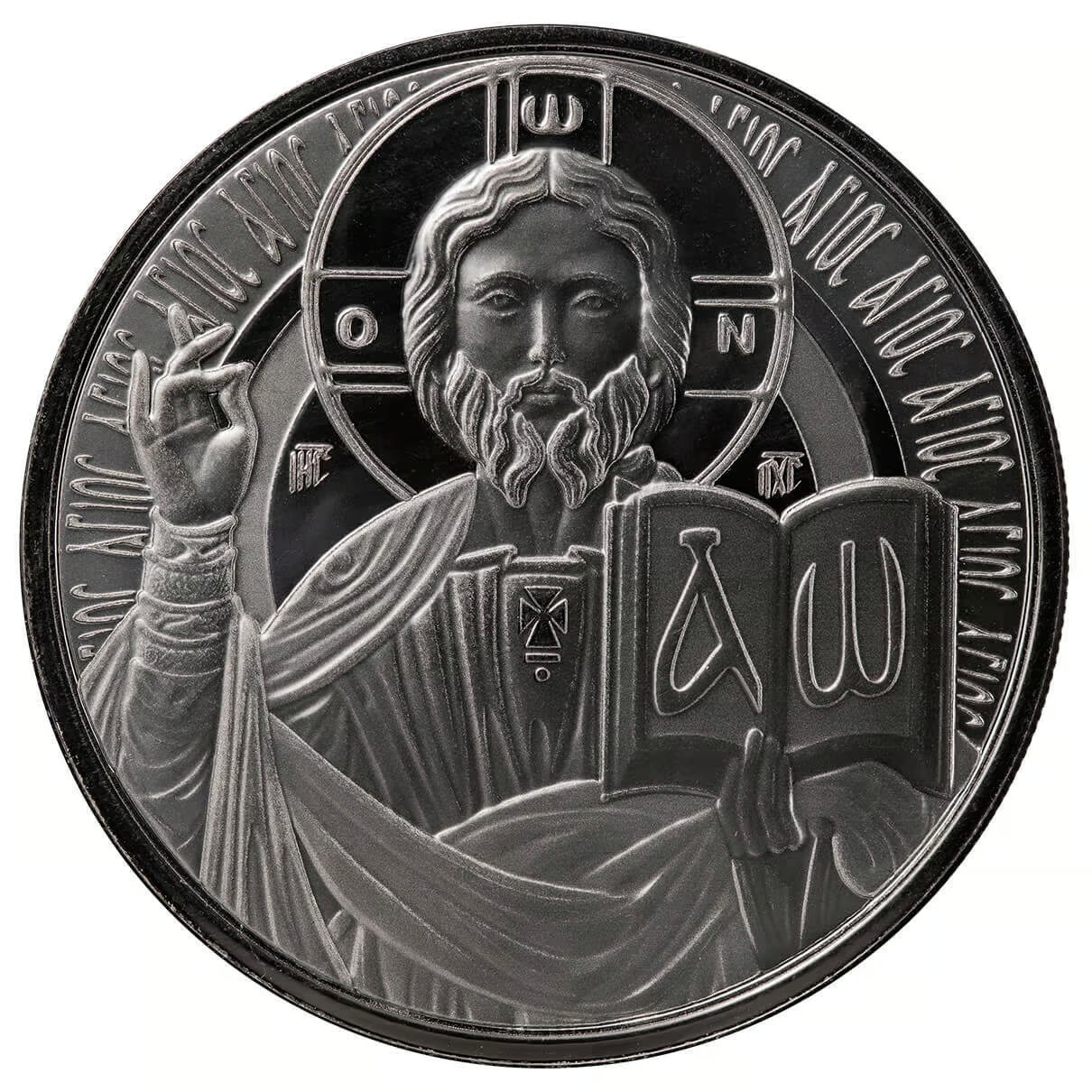 1 UNZE 999 SILBER - JESUS / GOTT - RHODIUM - SILBERMÜNZE - SILBERBARREN - SELTEN