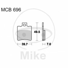 PASTIGLIE FRENO SINTER TRW 787.03.89 APRILIA 50 SR STEALTH LC 1997-1999