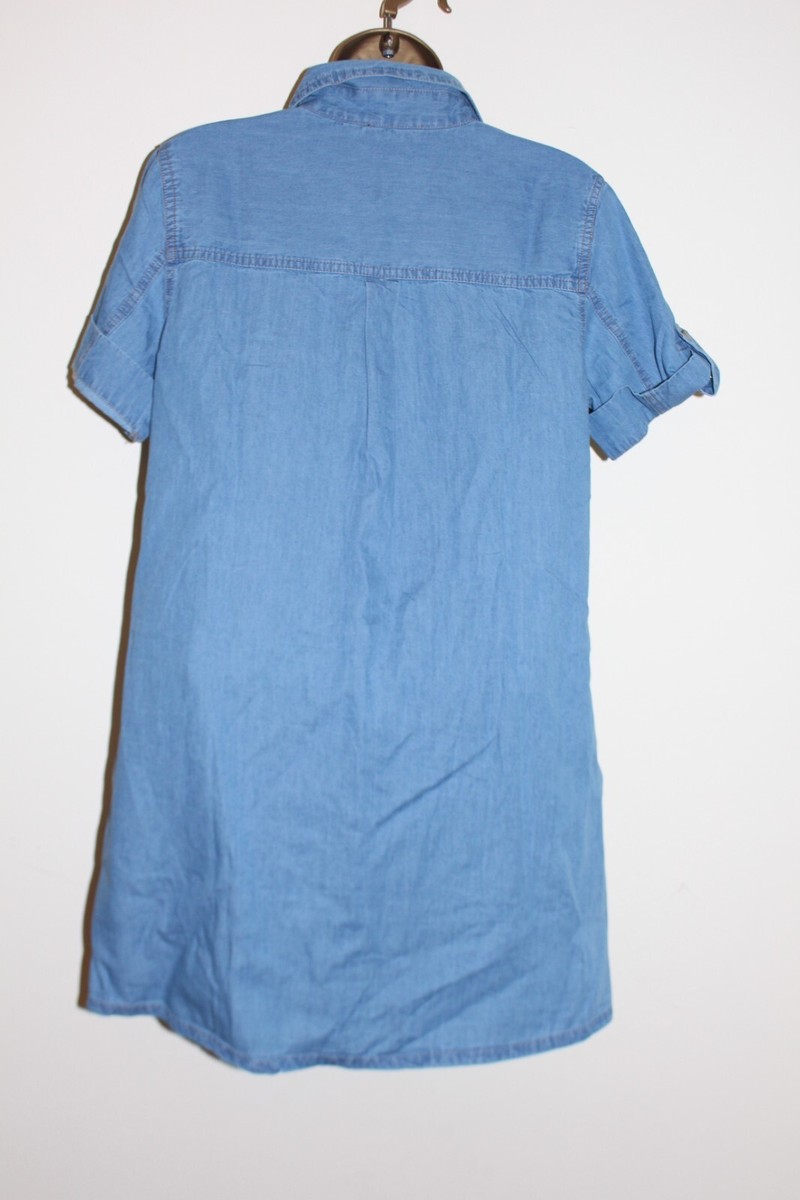 white christmas dresses Denim Shirt Dress main image 1