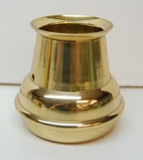 Seguidor de velas Bove de latón macizo 2 1/2" tamaño pascual (quemador Topper Chaser)