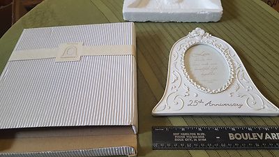 NIB AMSCAN 3.5'' X 5'' BELL Shape 25th Anniversary Picture Frame NEAT