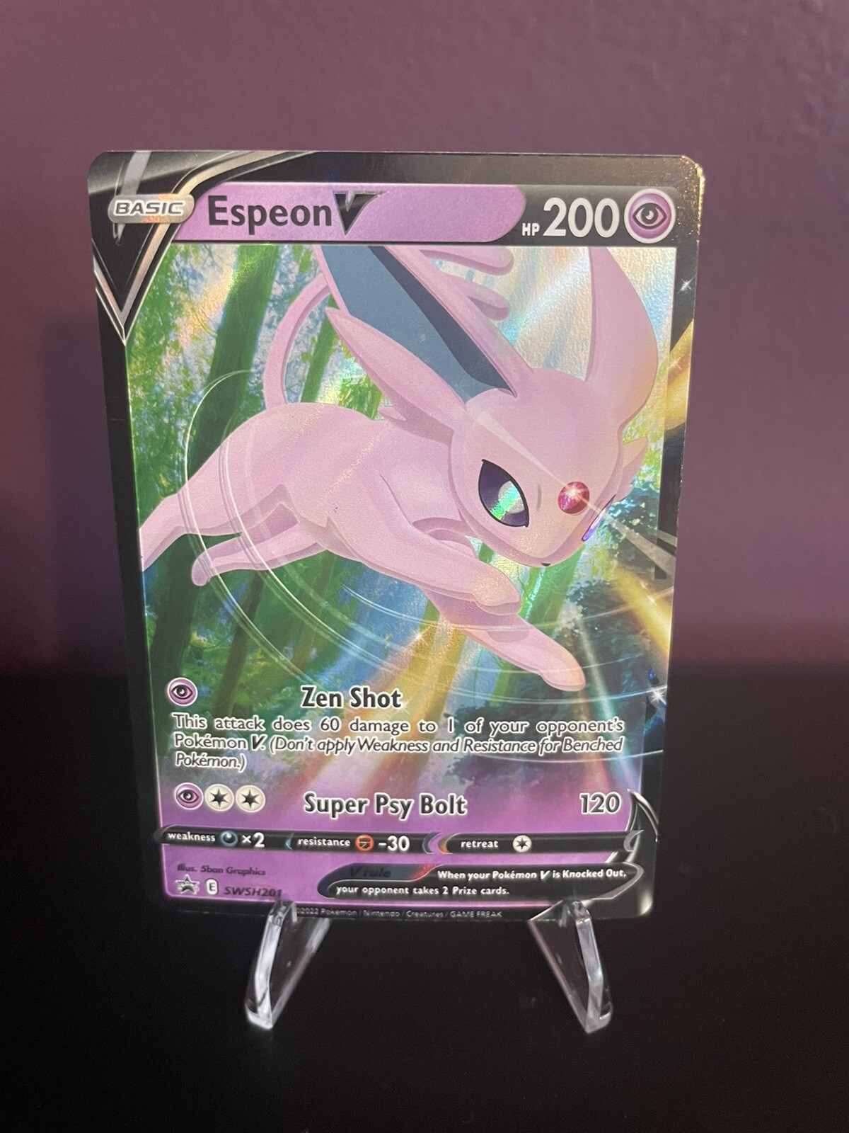 Espeon V 🔥 Black Star Promos SWSH201 🔥 Pokemon TCG 🔥 MINT Holo Promo