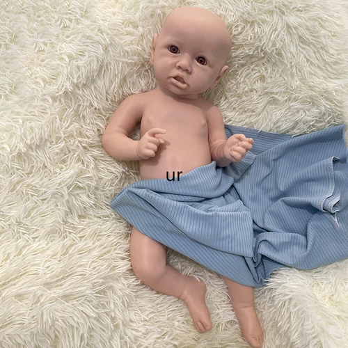 18 Zoll weiche Vollsilikon Reborn Baby Puppe 6,3 Pfund lebensechte braune Haut Neugeborenes Mädchen - Bild 14 von 15