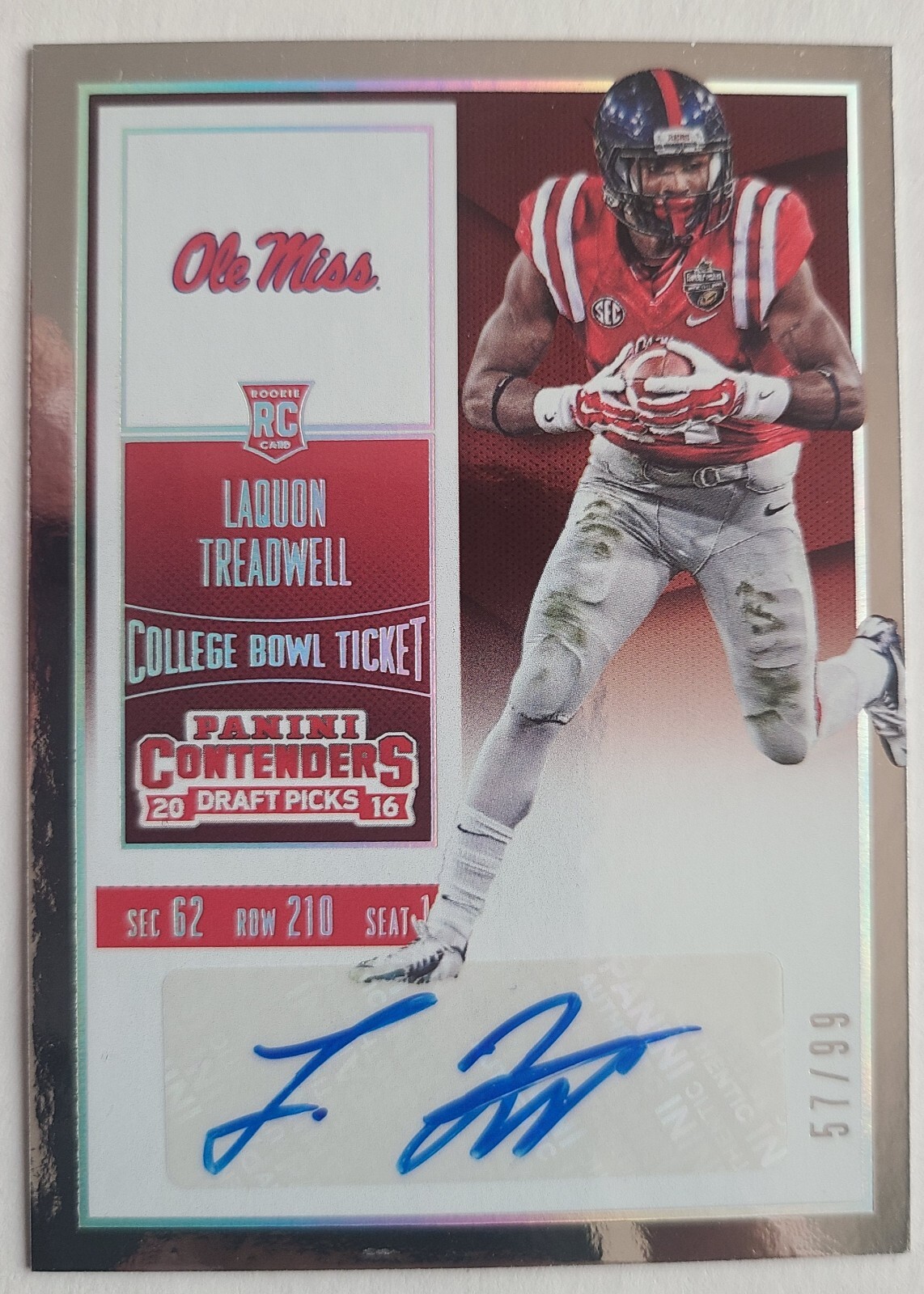 Laquon Treadwell Panini Contenders Draft Picks #104 Autograph-Bowl Ticket