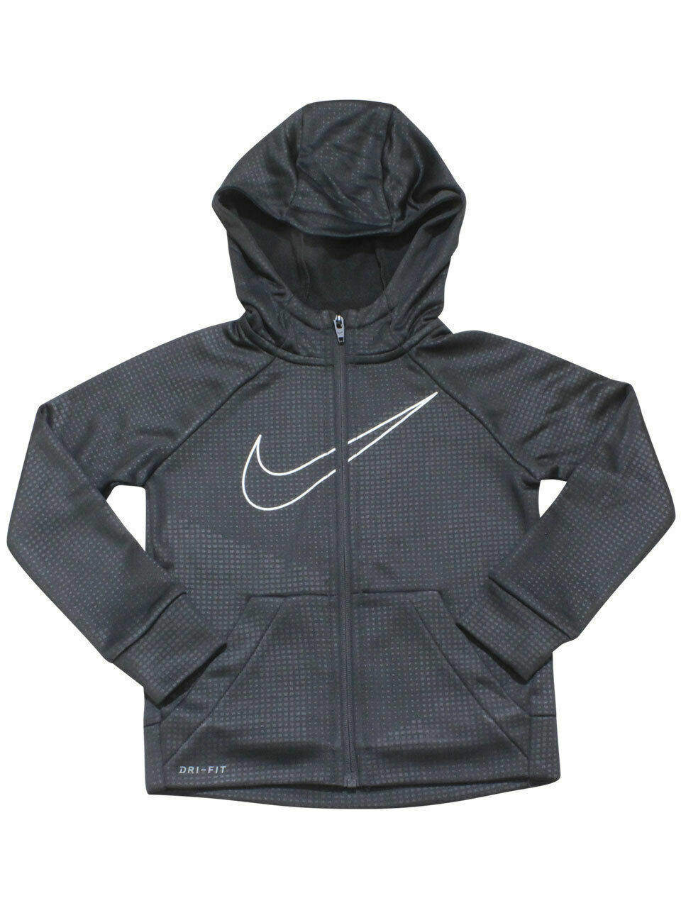 Quantity limited Nike Boy's Zip-Up Hoodie Sweatshirt Swoosh Super intense SALE Anthracite Pixel