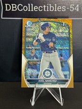 2023 Bowman Chrome Axel Sanchez 1st Gold Shimmer 47/50 Seattle Mariners 