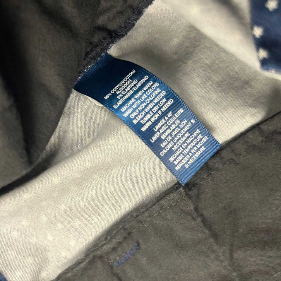 Pantalones Cortos Chaps Mujer 12 Azul Estrella AOP Sarga Ligeros Chinos Foto 4 de 4