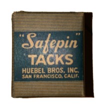 1940 s-50 s Safepin Tacks Huebel Bros Inc. San Francisco, Ca