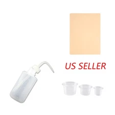 Tattoo Supplies Ink Cap Plastic Cups Practice Skin Squeeze Bottles