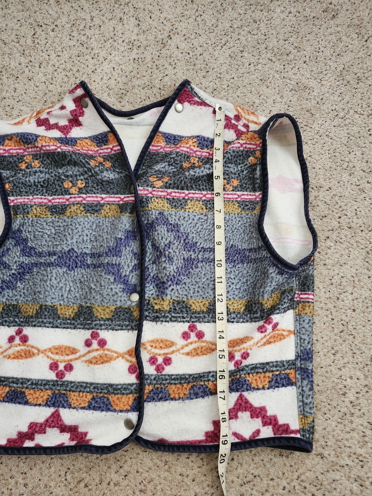 Authentic Winlet 1969 Aztec Snap Button Vest - image 3