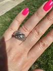 Judith Ripka sterling midnight sapphire rope galore Ring — photo 2