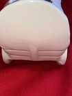  Planter Ceramic Small Covered Wagon With Red Stripes On Back And Front Of Cover — photo 6