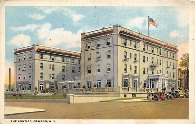 Oswego New York 1921 Postcard The Pontiac Hotel