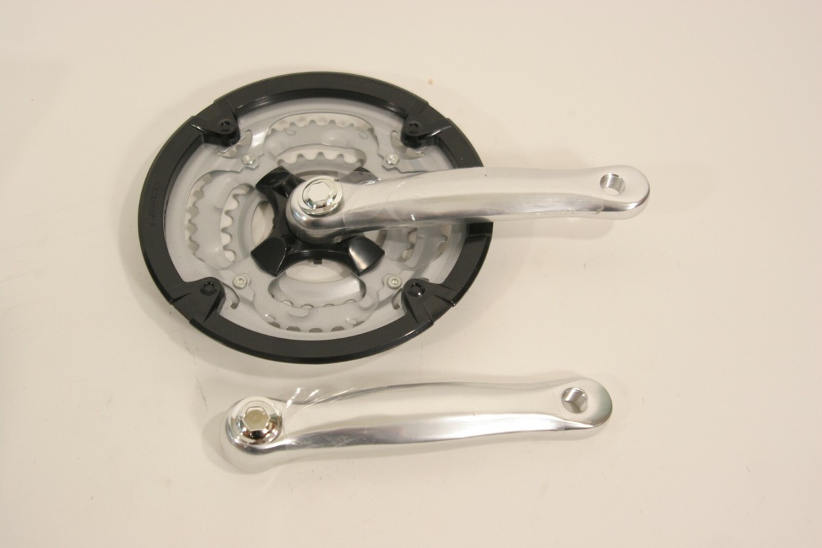 Fuji-Lasco Crankset w/Chain Guide 170mm alloy 48/38/28t 3 x 6/7/8 Fuji-Lasco Crankset w/Chain Guide 170mm alloy 48/38/28t 3 x 6/7/8