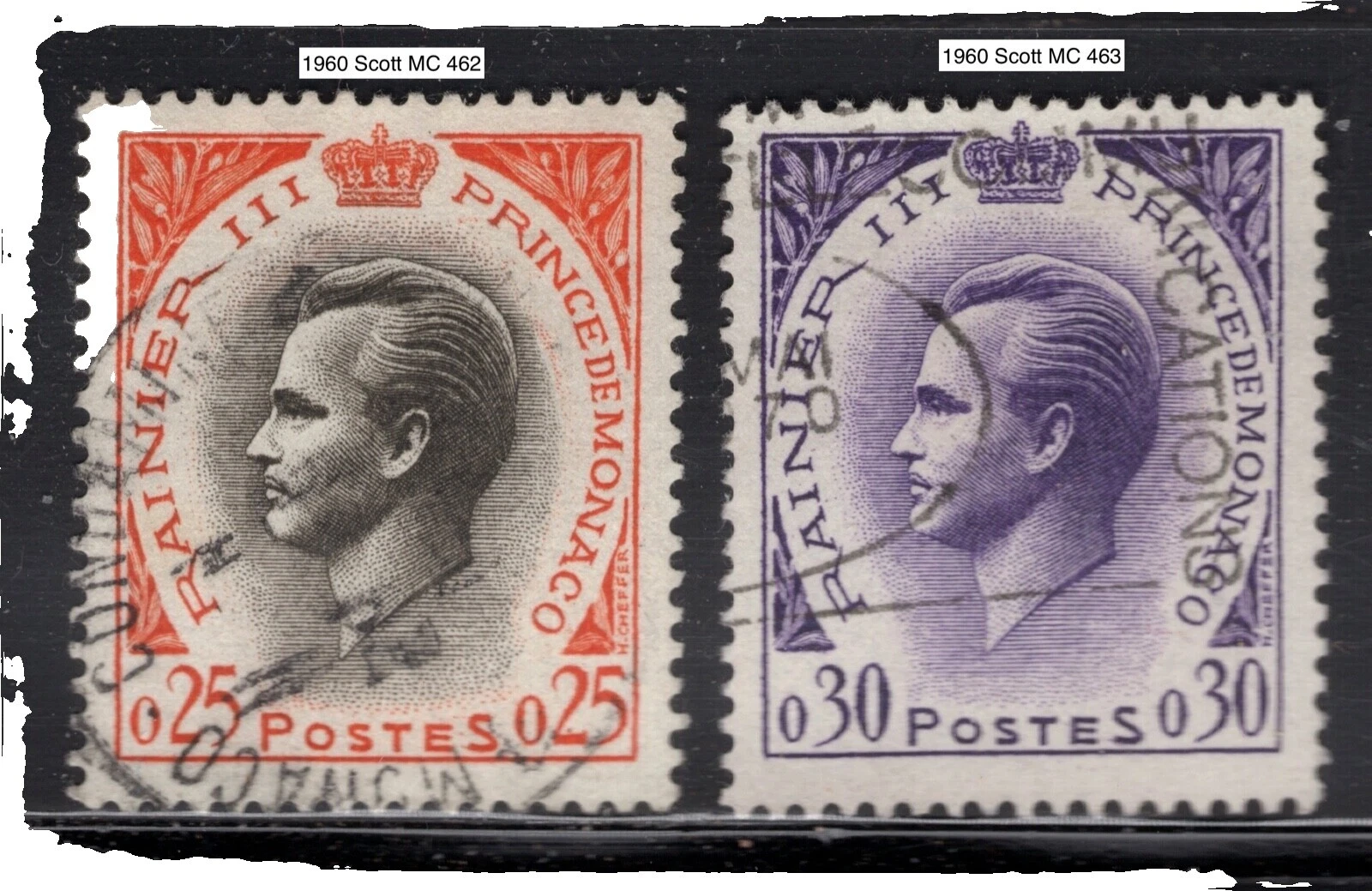 Estampillas de la realeza usado MONACAN