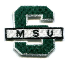 MICHIGAN STATE SPARTANS NCAA COLLEGE VINTAGE 2" LETTER S TEAM PATCH