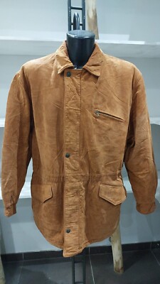 Used Women Woman Brown Leather Jacket Size 50 PGC250PI