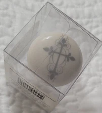 Cross Design Ceramic DRAWER Pull Knob Cream and Gray